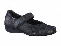 chaussure mobils velcro flora irisé noir